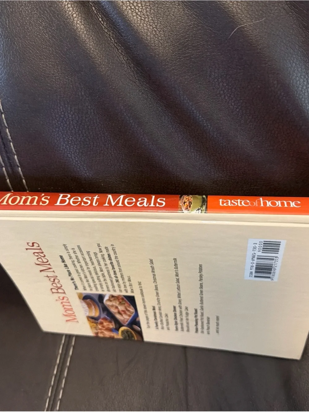 Taste of Home Mom's Best Meals Cookbook - Red & Yellow Accents